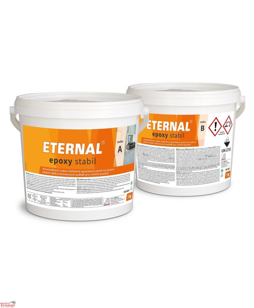 ETERNAL epoxy stabil šedý A+B 10 kg, Nátěrové hmoty na beton